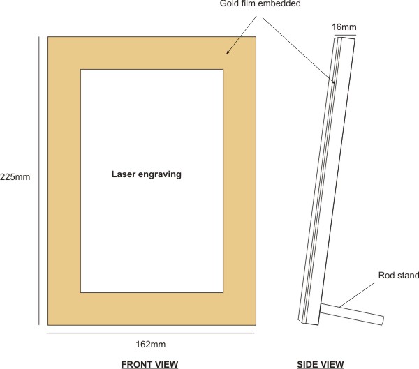 golden plaque design, 