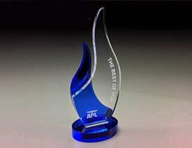 modern star and flame shape awards